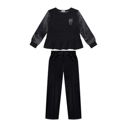 Conjunto em Plush e Malha Lantejola Cute Little Lova Somnii - Feminino