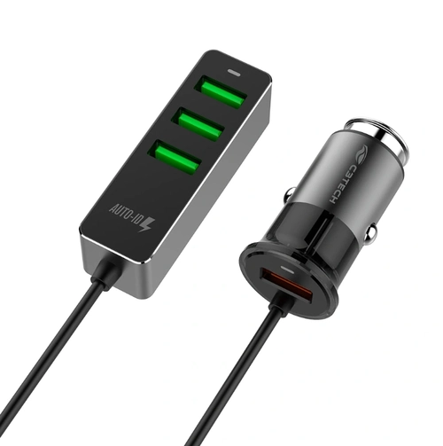 CARREGADOR VEICULAR C/4 USB QC3.0 3,4A UCV-Q430BK C3T