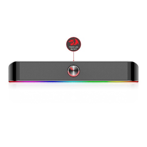 Soundbar Redragon Adiemus 3W RMS RGB USB 150Hz/20KHz Botão Touch Preto - GS560