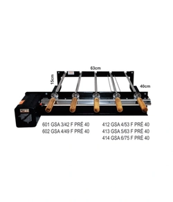 Kit Giratório Para Pre Moldado Aço Carbono Lobo 5 Espetos Gsa5/59 4/53 F  40