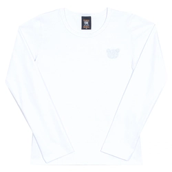 Blusinha Manga Longa com Strass Branca Randa Mundu - Feminina