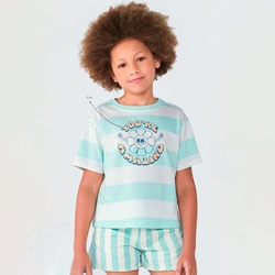 Blusa Manga Curta You're Amazing Azul Hering - Feminina