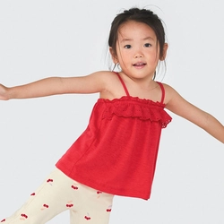 Regata Alcinha Babado Laise Vermelha Hering - Feminina