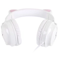 Fone de Ouvido Headset Kitty Ear - Orelha de Gato Branco Com Microfone Cabo 1.2m Plug P2 Estereo P3 - Ke110b