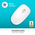 Mouse Sem Fio Rapoo Bluetooth Branco - Ra012
