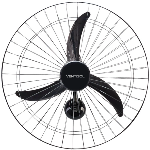 Ventilador Osc Parede Comercial 60cm 3 Pás - Bivolt -  Preto