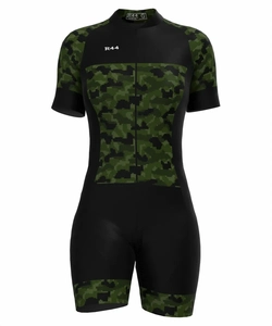 Macaquinho de Ciclismo Feminino Musgo