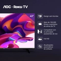 Smart Tv 43 Full Hd Com Roku Tv 43s5135/78g Aoc Cor Preto