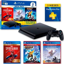 Console Sony Playstation 4 1Tb com 7 Jogos (Pacote family) - Loja