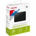 HD Externo Canvio Basics, 1TB USB portátil, Preto, HDTP310XK3AA, Toshiba