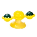 Brinquedo Giratório Interativo Amarelo para Gatos com Bolinha Pet