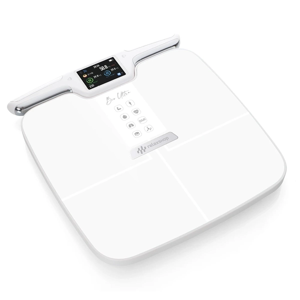 Balança Bioimpedância 55 Análises Corporais Digital e com Bluetooth -  Relaxshop Bio Ultra Branca