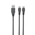 Cabo Micro USB tipo Y Trust Duo Cable GXT 222 T20165 Ponta Dupla Preto 3.5m