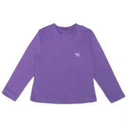 Camiseta Manga Longa Cotton Gola Reta Lilás Charpey - Feminina