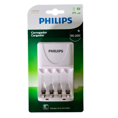 Carregador de Pilhas aa e aaa SCB2445NB - Philips
