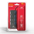 Hub USB C3TECH 4 portas 3.0 com chave HU-S300BK