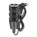 Extensao Com Plugue 2p t Pp Plano 90º 3x0,75 1,5m Preta