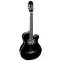 Violão Eletroacústico Nylon Mini Jumbo Cutaway Gnf-1d Ceq Bk Preto, Com Afinador e Equalizador