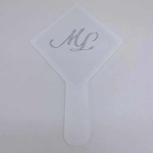 Espelho Branco M - Logo alto relevo inicial ou desenho