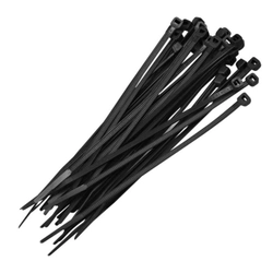 Abracadeira De Nylon Western 3,6 x 25cm Com 100 Unidades Preto