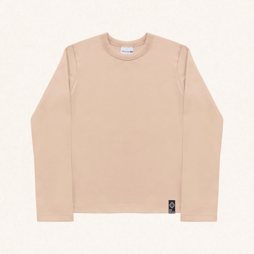 Blusinha Manga Longa Canelada Fakini - Feminina