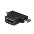 Adaptador Conversor Preto Hdmi para Mini e Micro Hdmi Letron