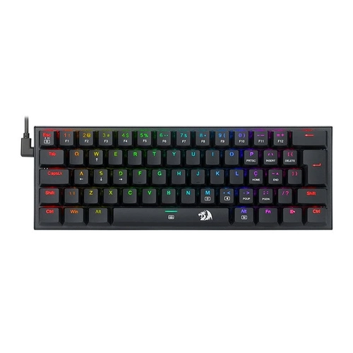 Teclado Mecânico Gamer Redragon Anivia RGB Switch Blue Preto - K614-RGB (PT-BLUE)
