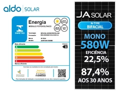 Painel Solar Fotovoltaico Painel Jam72d40-580/mb 580w Deep Blue 144 Bifacial 22,5% Eficiencia
