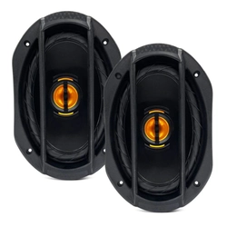 Kit Af 6x9 110w Rms 4r Quadriaxial Jb69 Flex Preto Par Leson