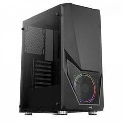 Gabinete Gamer Aerocool Zauron Saturn Preto Rgb Lateral Vidro