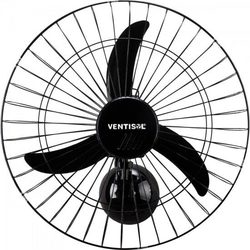 Ventilador De Parede Ventisol Oscilante 60cm Aço Preto Bivolt
