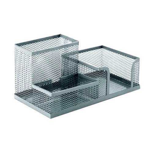 Porta Trecos Aramado Quadrado Cinza 507 TN Office