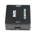 Adaptador Conversor Hdmi Femea P/ Vga Femea C/ Audio P2 Ref. Es-03 Preto