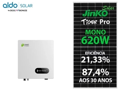 Kit Energia Solar 700 KWh - 5,58KWp com 9 Painéis JINKO 620W e Inversor CHINT, Colonial