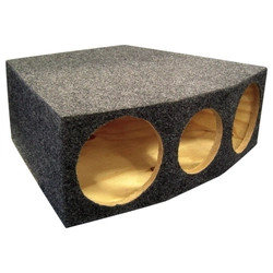 Caixa Vazia Para 2 Cornetas e 1 Tweeter Trapezoidal Acarpetada