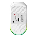 Mouse Gamer Sem Fio Pcyes Basaran Stealth White Ghost 10000 DPI RGB 6 Botões - Pmgbrstwg