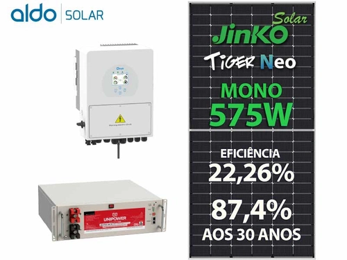 Gerador De Energia Solar Deye Hibrido Sem Estrutura Deye Gfh 4,025kwp Jinko Neo 575w Sun 3kw 220v Ucb Litio 8,64kwh