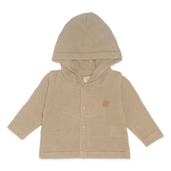 Casaquinho Tricot com Capuz Verde Cáqui Unissex