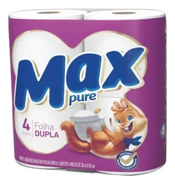 Papel Higiênico Neutro 4 Unidades Max Pure