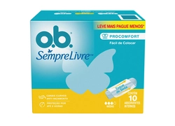 Absorvente O.b Médio Contém 10 Unidades Sempre Livre