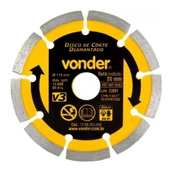 Disco Diamantado Vonder V3 Furo 20 110mm