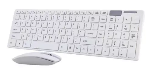 TECLADO E MOUSE SEM FIO K--06 KEYBOARD DOCK  BRANCO