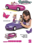 CARRINHO ROSA CONVERSÍVEL P/ BONECA COMPATIVEL BARBIE ROMA BABIES