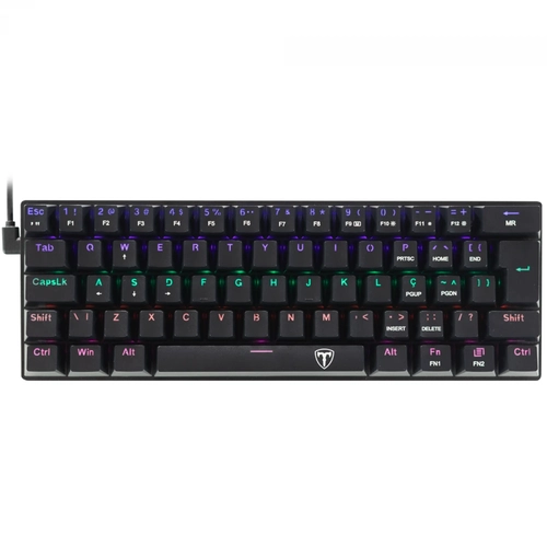Teclado Gamer Mecânico T-Dagger Arena Preto Switch Brown - T-TGK321-BR