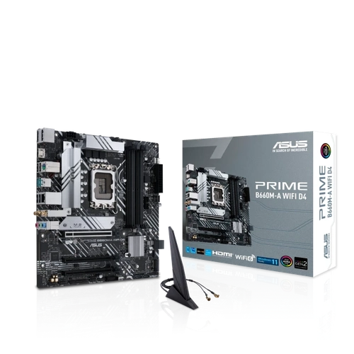 Placa mãe LGA 1700 Asus B660M-A Prime Wifi DDR4 - 90MB1AE0-M0EAY0