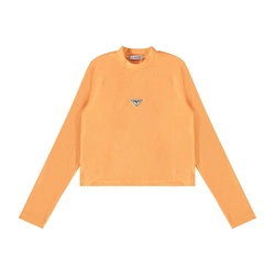 Blusinha Manga Longa Boxy Gola Alta Nina Go - Feminina