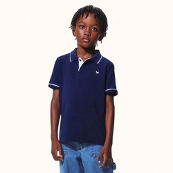 Camisa Polo Manga Curta Com Bordado Hering Masculino - Azul Marinho
