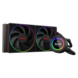 Water Cooler Pcyes Vision 240Mm Black Vulcan - Tela Lcd 2,1 - Vs240Bv