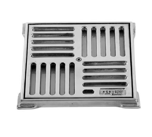 Ralo De Fundo Metal Cromado Inaqua 15x15 Cm Piscina Concreto