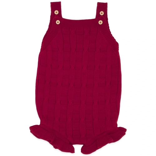 Body Banho de Sol Trançado Tricot - Vermelho Feminino